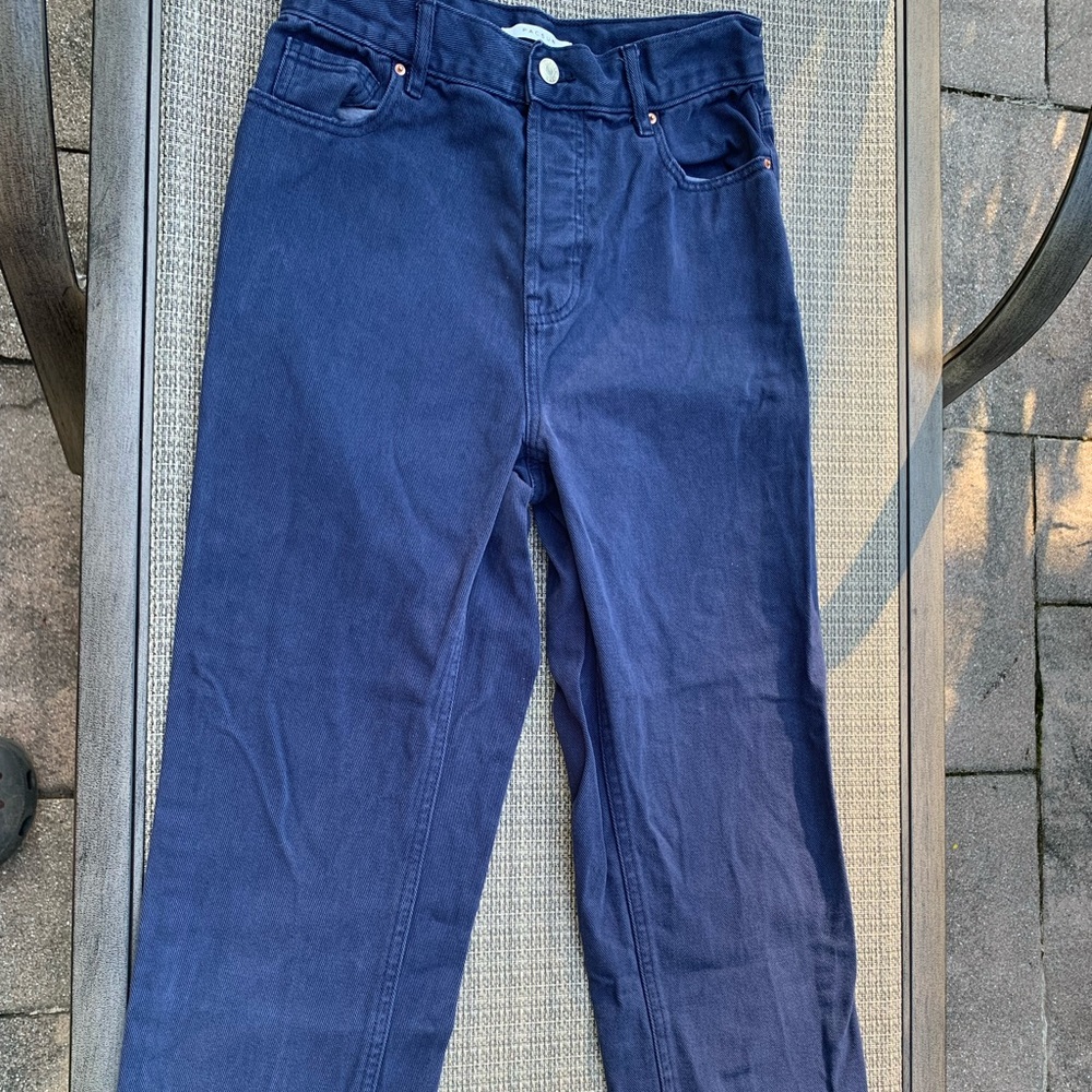 PacSun High rise straight jeans deep blue size 27